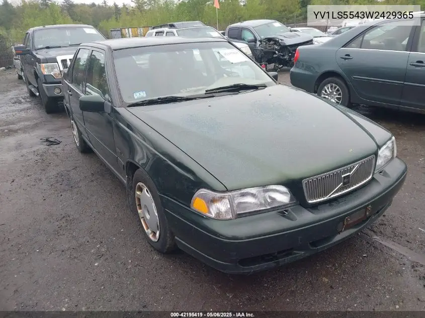 1998 Volvo S70 Gtas/Gtms VIN: YV1LS5543W2429365 Lot: 42195419