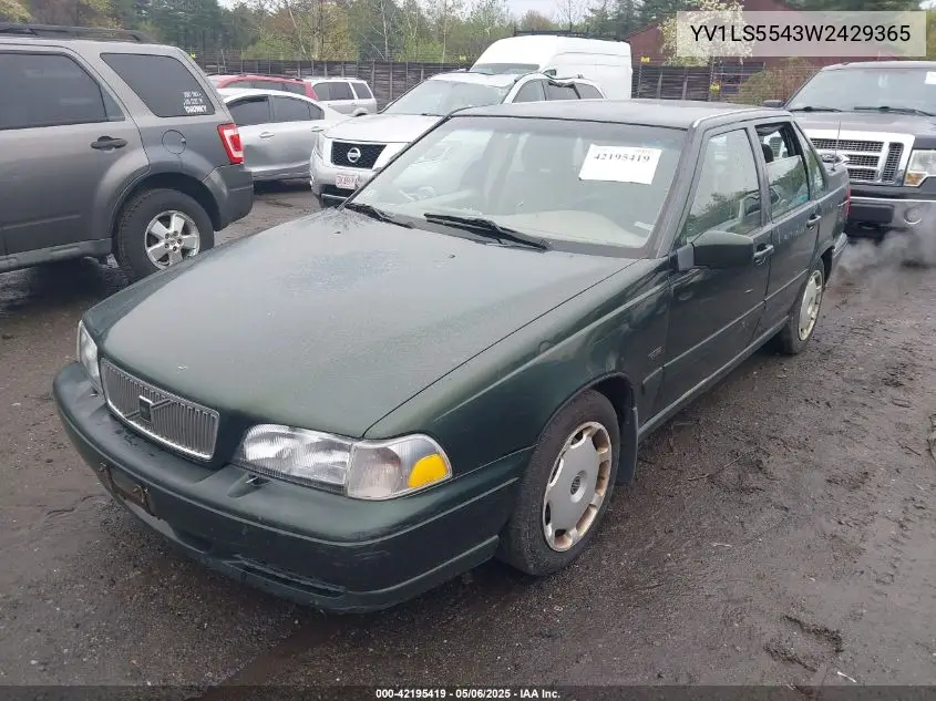 1998 Volvo S70 Gtas/Gtms VIN: YV1LS5543W2429365 Lot: 42195419