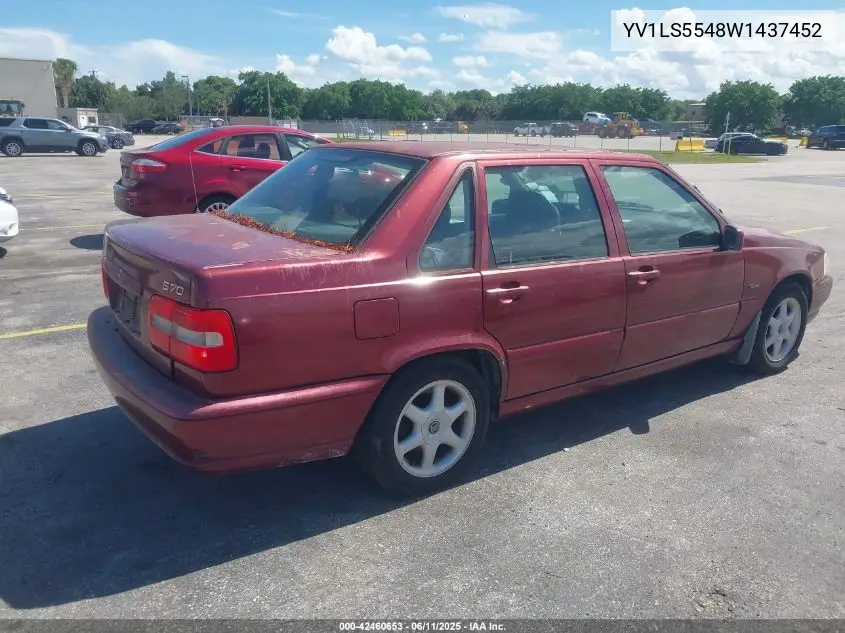 1998 Volvo S70 Gtas/Gtms VIN: YV1LS5548W1437452 Lot: 42460653