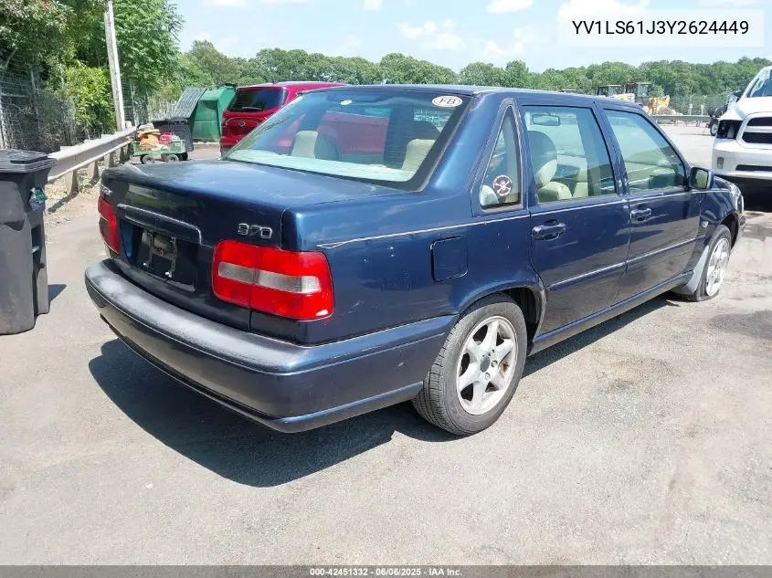 2000 Volvo S70 Se VIN: YV1LS61J3Y2624449 Lot: 42451332
