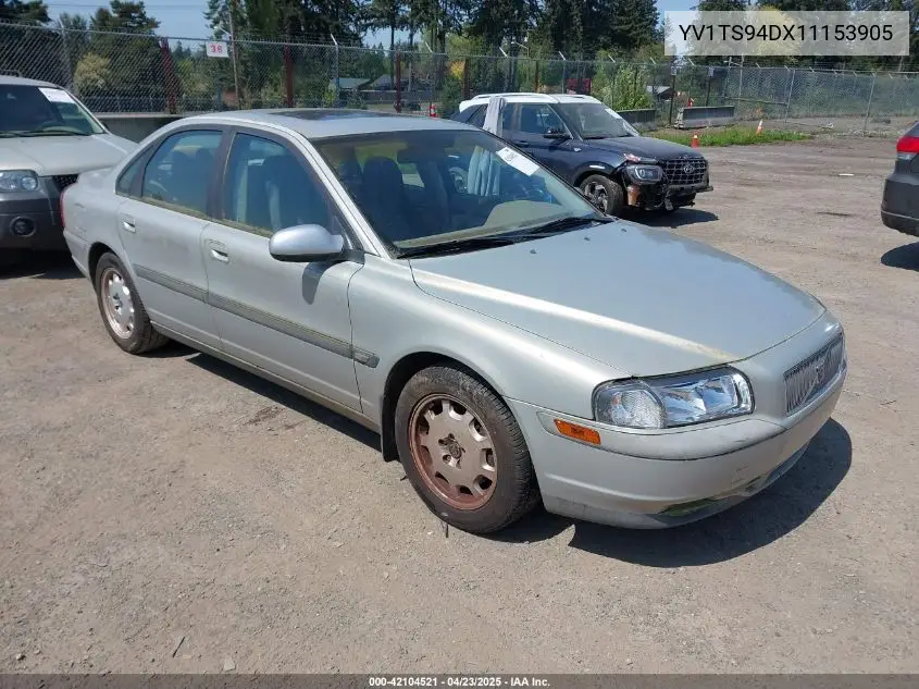 2001 Volvo S80 2.9 VIN: YV1TS94DX11153905 Lot: 42104521