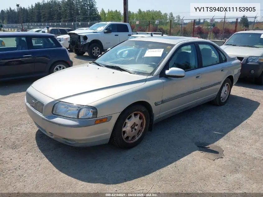 2001 Volvo S80 2.9 VIN: YV1TS94DX11153905 Lot: 42104521