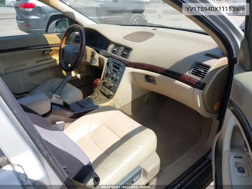 2001 Volvo S80 2.9 VIN: YV1TS94DX11153905 Lot: 42104521
