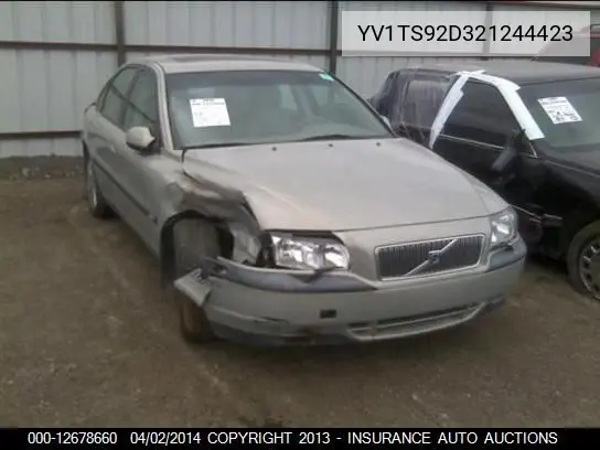2002 Volvo S80 VIN: YV1TS92D321244423 Lot: 12678660