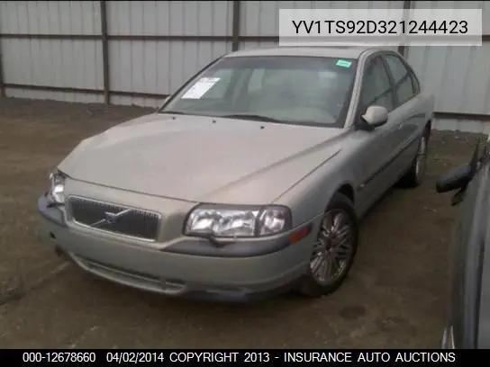 2002 Volvo S80 VIN: YV1TS92D321244423 Lot: 12678660