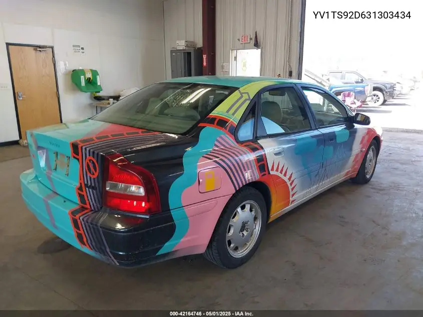 2003 Volvo S80 2.9 VIN: YV1TS92D631303434 Lot: 42164746