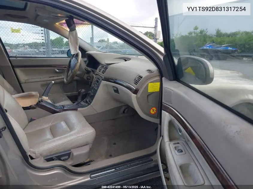 2003 Volvo S80 2.9 VIN: YV1TS92D831317254 Lot: 42241499