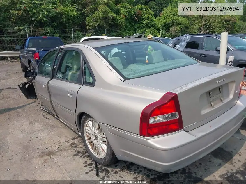 2003 Volvo S80 2.9 VIN: YV1TS92D031297694 Lot: 42403899