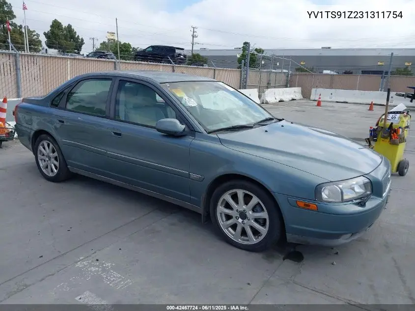 2003 Volvo S80 T6 Elite VIN: YV1TS91Z231311754 Lot: 42467724