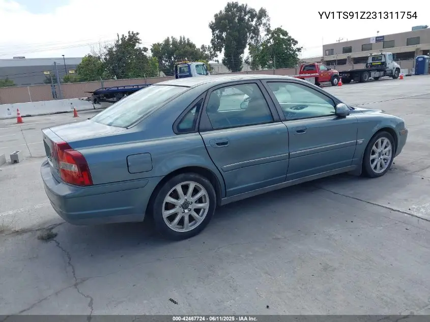 2003 Volvo S80 T6 Elite VIN: YV1TS91Z231311754 Lot: 42467724