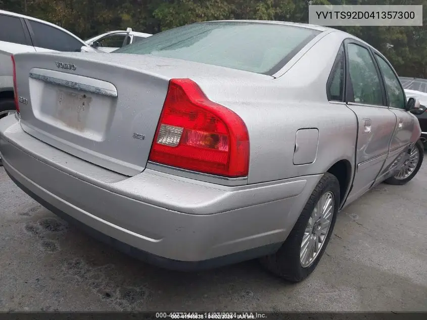 2004 Volvo S80 2.9/2.9 A (Discontinued) VIN: YV1TS92D041357300 Lot: 41945838