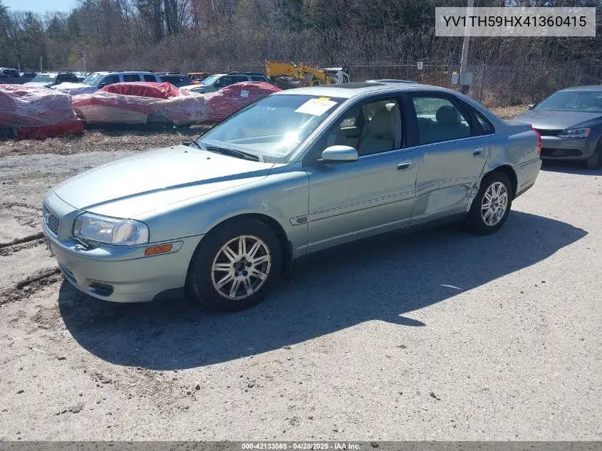 2004 Volvo S80 2.5T VIN: YV1TH59HX41360415 Lot: 42133565