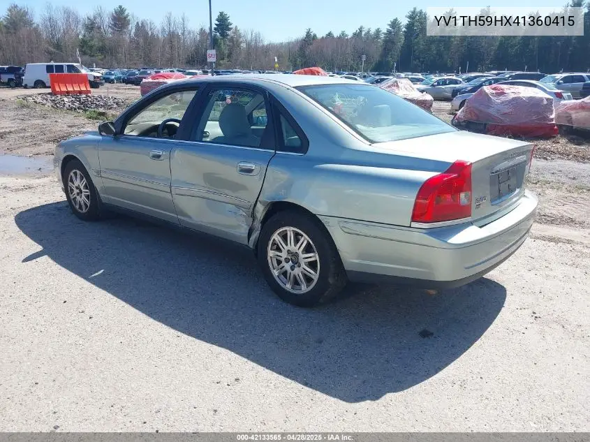 2004 Volvo S80 2.5T VIN: YV1TH59HX41360415 Lot: 42133565