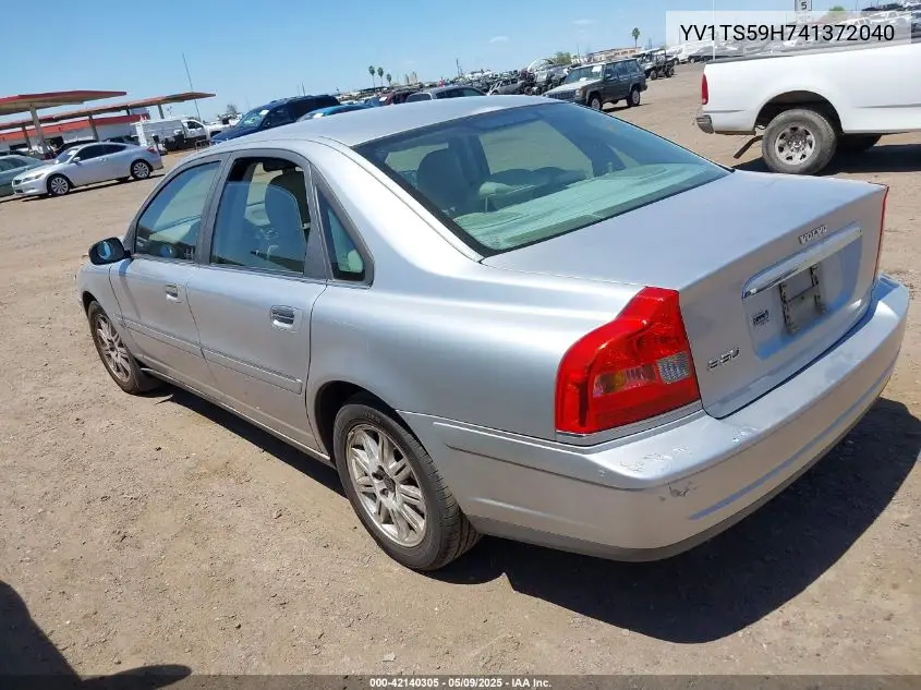 2004 Volvo S80 2.5T VIN: YV1TS59H741372040 Lot: 42140305