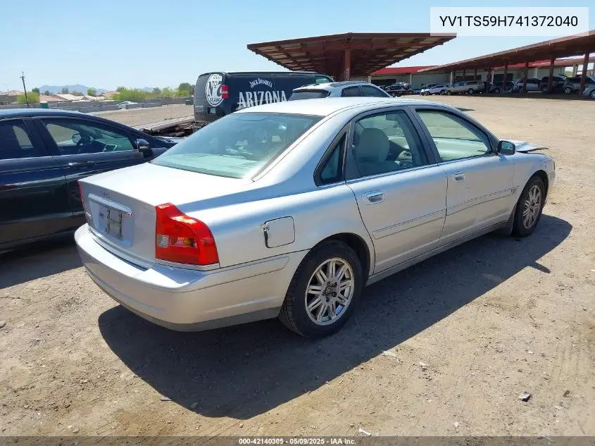 2004 Volvo S80 2.5T VIN: YV1TS59H741372040 Lot: 42140305