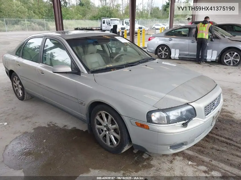 2004 Volvo S80 2.5T VIN: YV1TH59HX41375190 Lot: 42539187