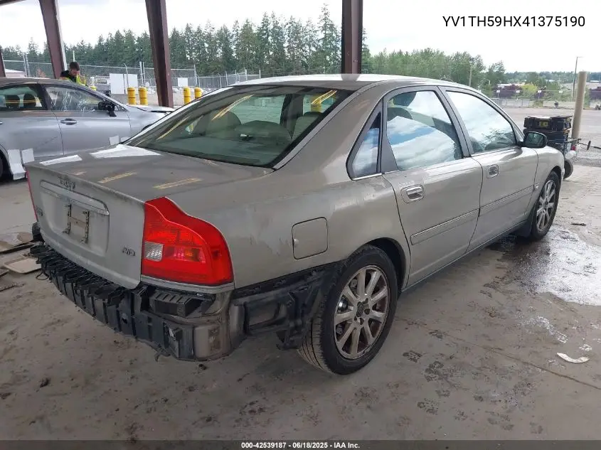 2004 Volvo S80 2.5T VIN: YV1TH59HX41375190 Lot: 42539187