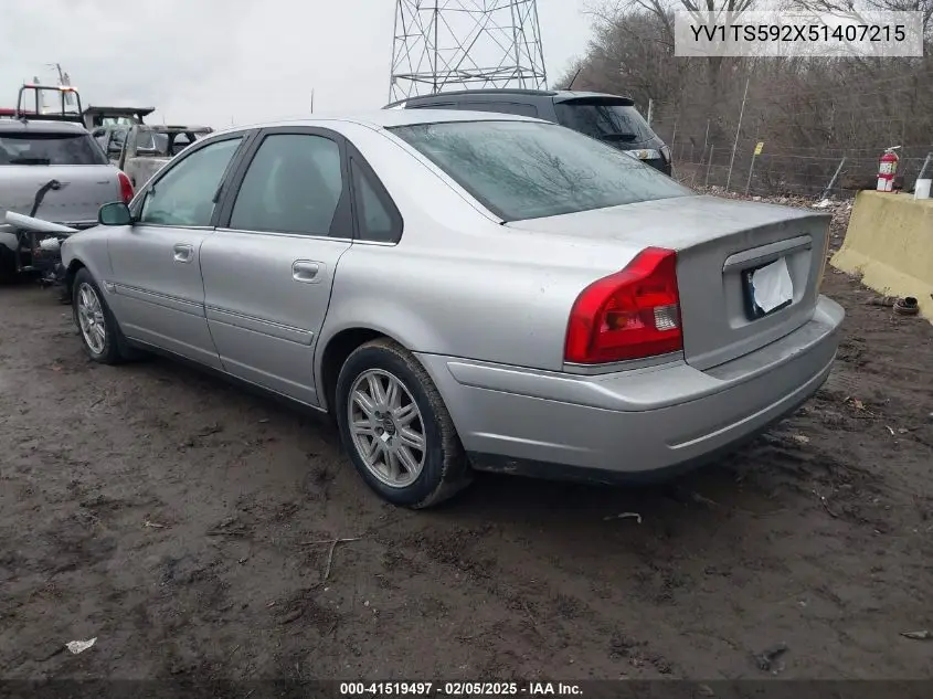 2005 Volvo S80 2.5T VIN: YV1TS592X51407215 Lot: 41519497