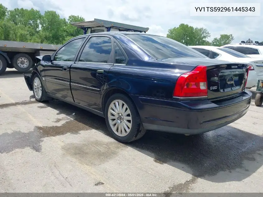 2006 Volvo S80 2.5T VIN: YV1TS592961445343 Lot: 42135084