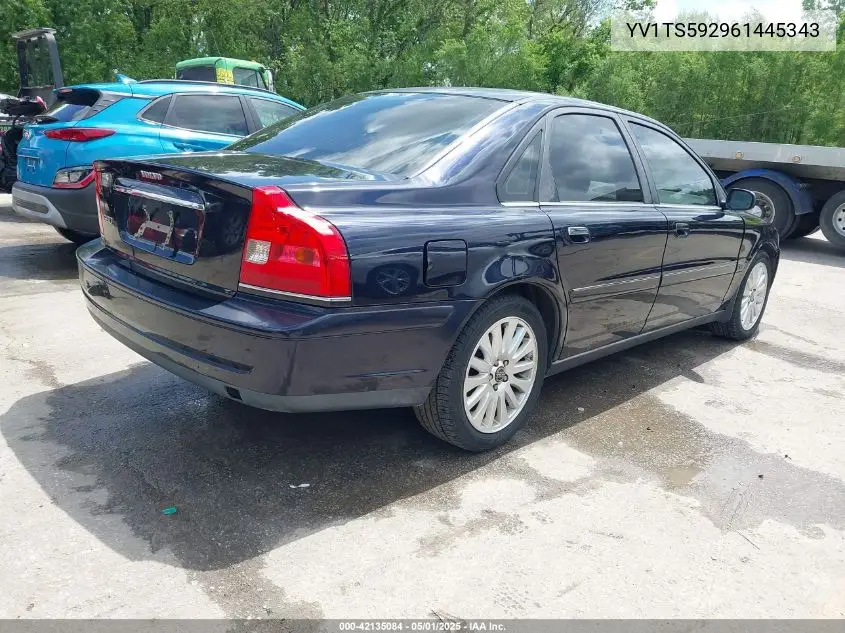2006 Volvo S80 2.5T VIN: YV1TS592961445343 Lot: 42135084