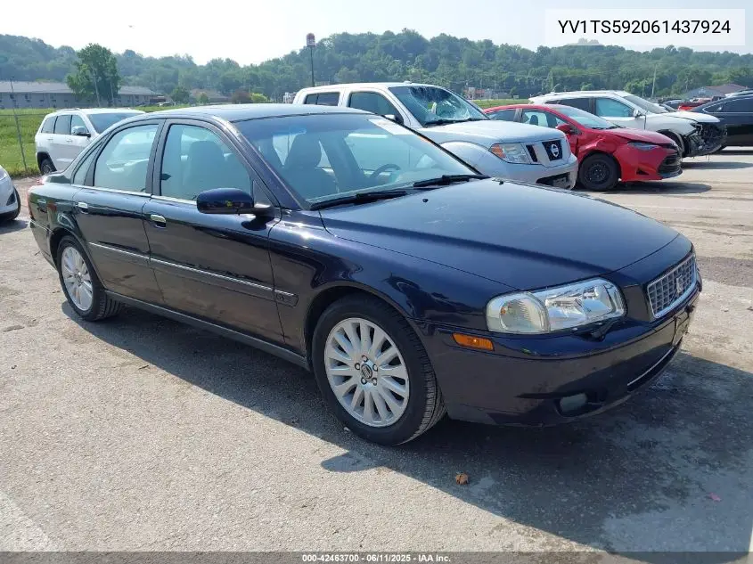 2006 Volvo S80 2.5T VIN: YV1TS592061437924 Lot: 42463700