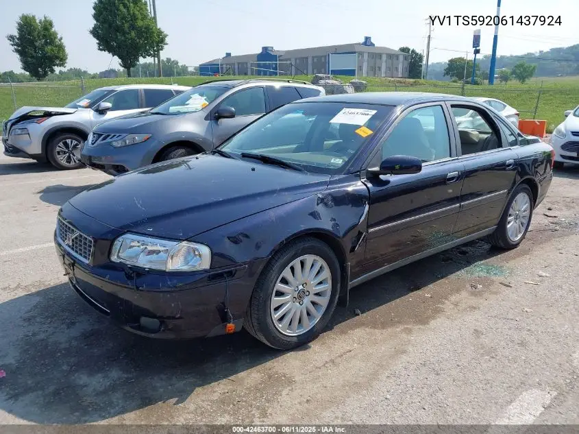 2006 Volvo S80 2.5T VIN: YV1TS592061437924 Lot: 42463700