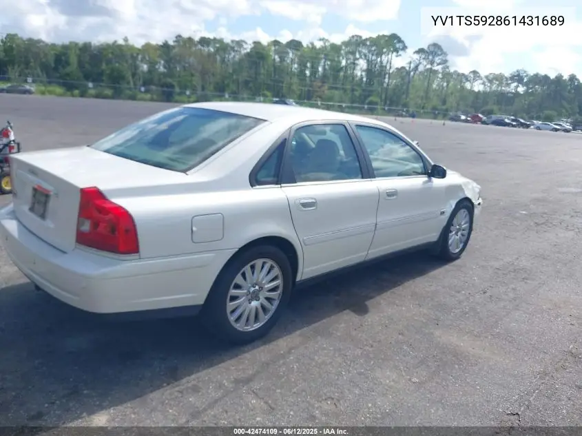2006 Volvo S80 2.5T VIN: YV1TS592861431689 Lot: 42474109