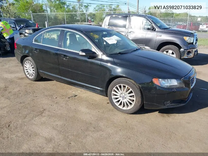 2007 Volvo S80 3.2 VIN: YV1AS982071033829 Lot: 42129113