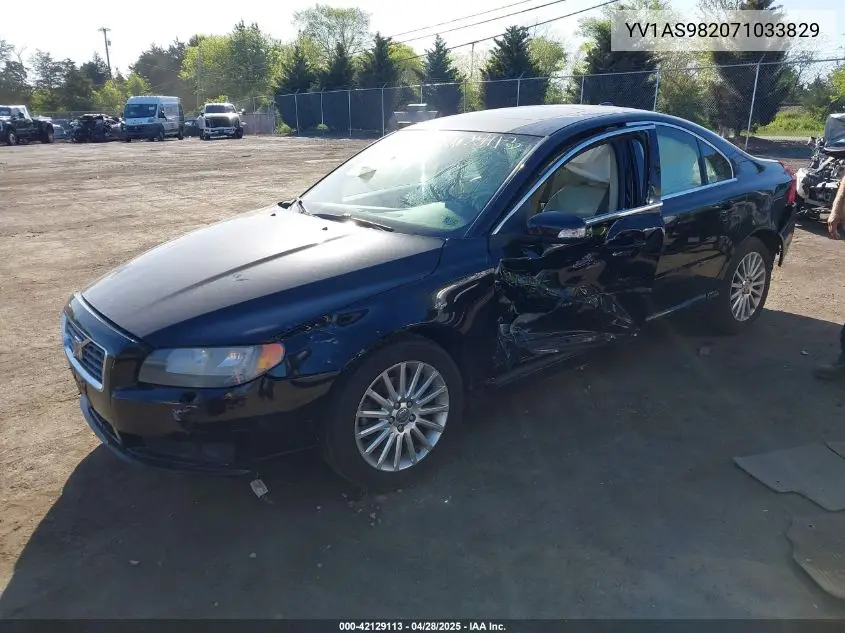 2007 Volvo S80 3.2 VIN: YV1AS982071033829 Lot: 42129113
