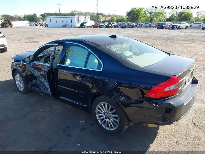 2007 Volvo S80 3.2 VIN: YV1AS982071033829 Lot: 42129113