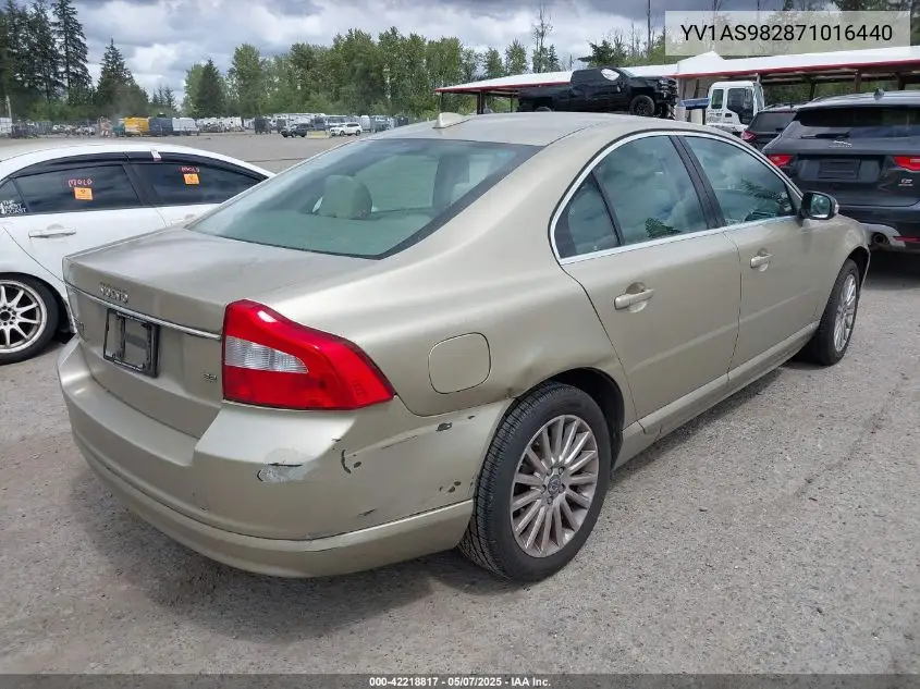 2007 Volvo S80 3.2 VIN: YV1AS982871016440 Lot: 42218817