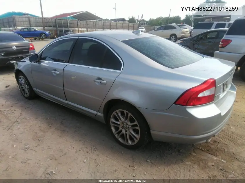 2007 Volvo S80 V8 VIN: YV1AH852271018259 Lot: 42461725