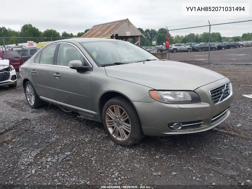 2007 Volvo S80 V8 VIN: YV1AH852071031494 Lot: 42538686