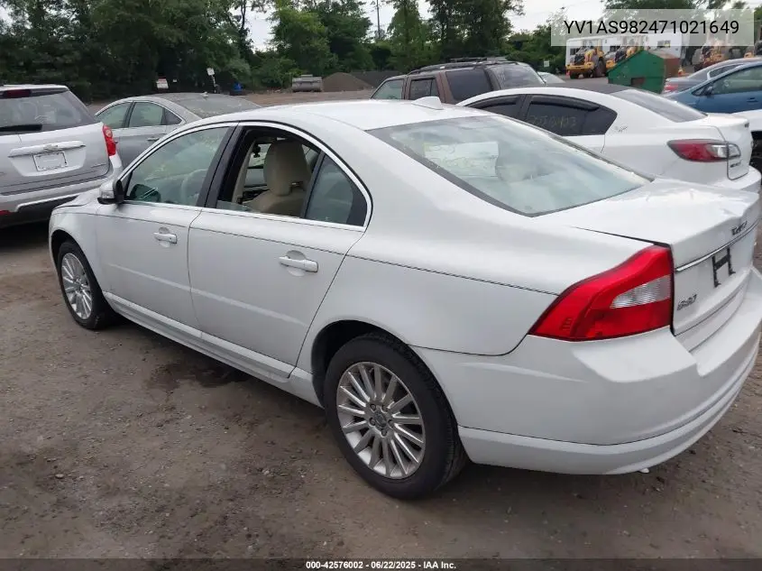 2007 Volvo S80 3.2 VIN: YV1AS982471021649 Lot: 42576002