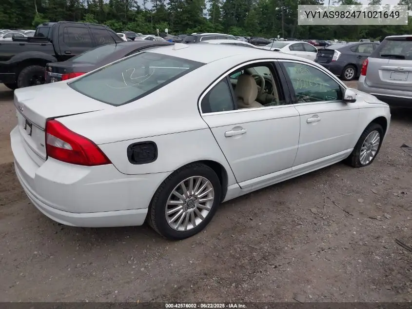 2007 Volvo S80 3.2 VIN: YV1AS982471021649 Lot: 42576002