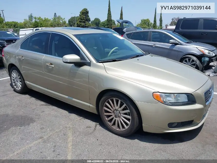 2007 Volvo S80 3.2 VIN: YV1AS982971039144 Lot: 42596322
