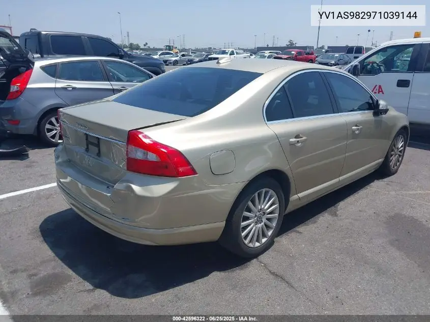 2007 Volvo S80 3.2 VIN: YV1AS982971039144 Lot: 42596322
