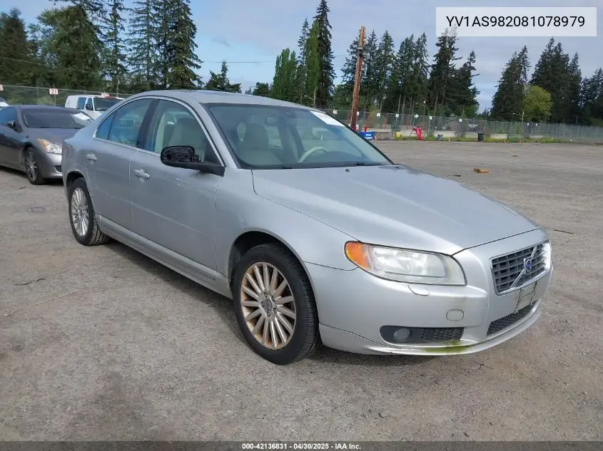 2008 Volvo S80 3.2 VIN: YV1AS982081078979 Lot: 42136831