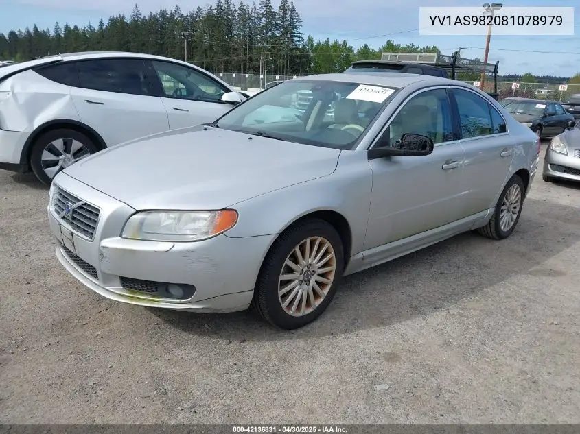2008 Volvo S80 3.2 VIN: YV1AS982081078979 Lot: 42136831