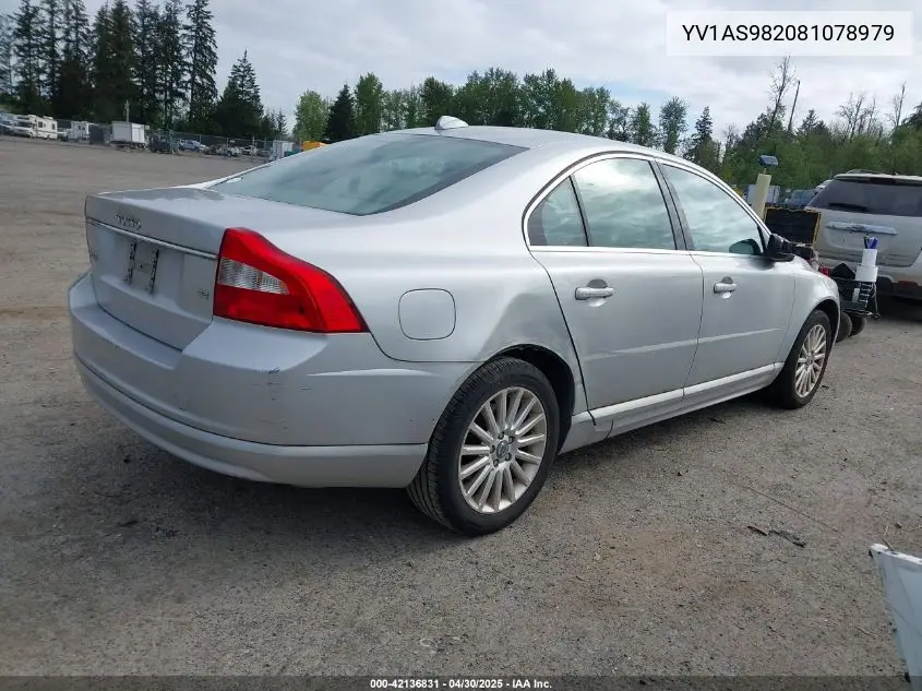 2008 Volvo S80 3.2 VIN: YV1AS982081078979 Lot: 42136831