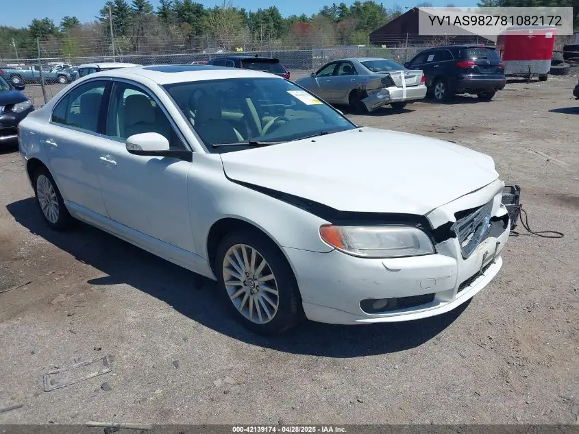 2008 Volvo S80 3.2 VIN: YV1AS982781082172 Lot: 42139174