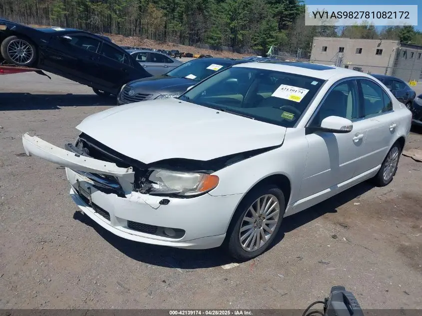 2008 Volvo S80 3.2 VIN: YV1AS982781082172 Lot: 42139174
