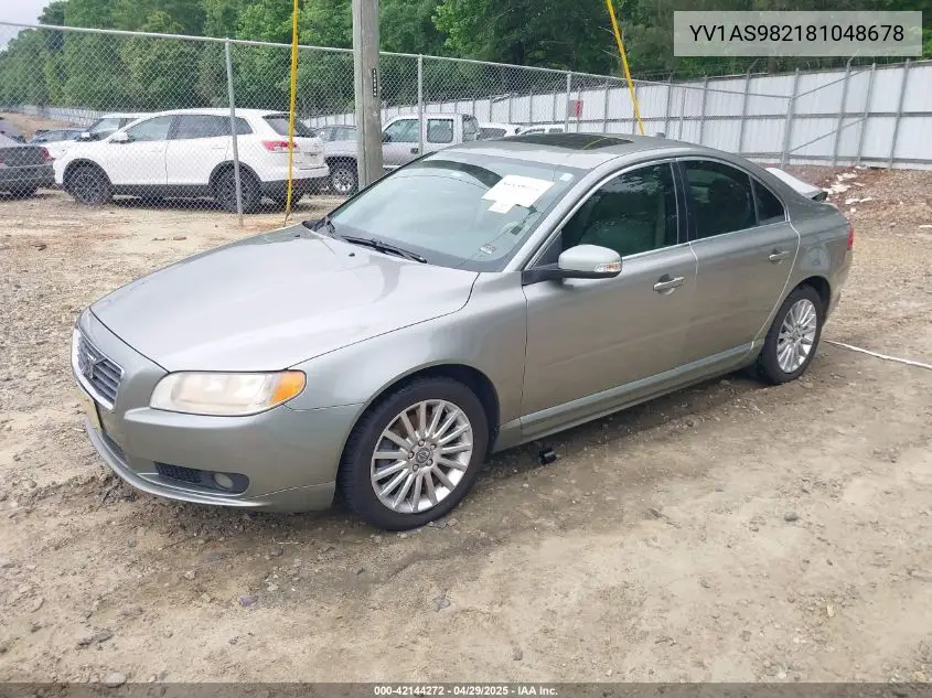 2008 Volvo S80 3.2 VIN: YV1AS982181048678 Lot: 42144272