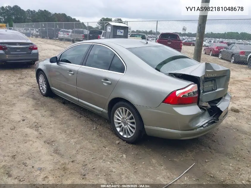 2008 Volvo S80 3.2 VIN: YV1AS982181048678 Lot: 42144272