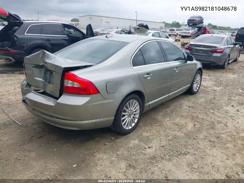 2008 Volvo S80 3.2 VIN: YV1AS982181048678 Lot: 42144272