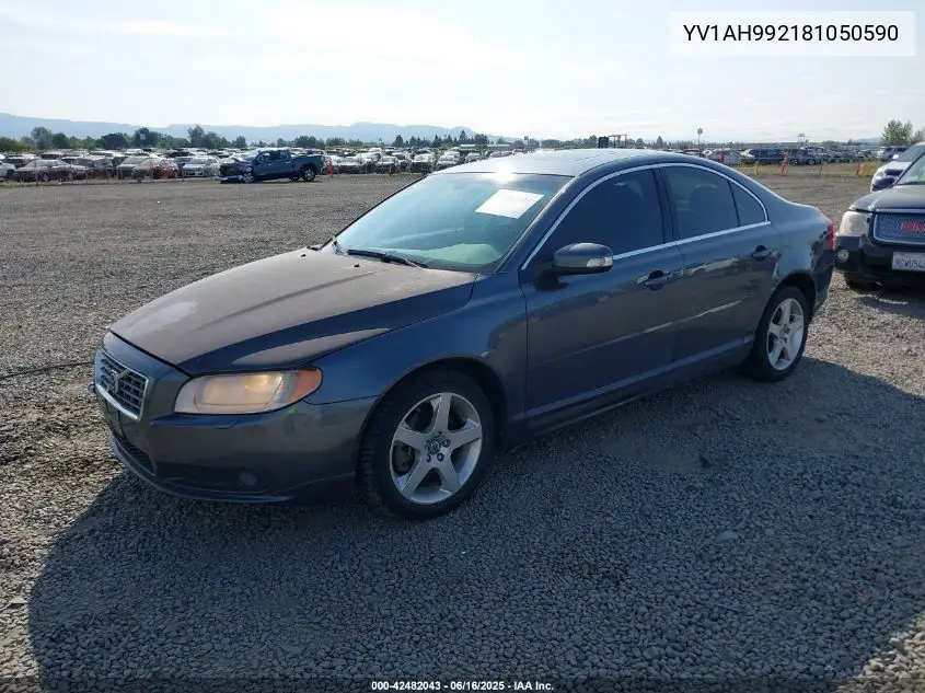 2008 Volvo S80 T6 VIN: YV1AH992181050590 Lot: 42482043