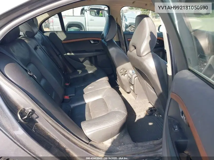 2008 Volvo S80 T6 VIN: YV1AH992181050590 Lot: 42482043