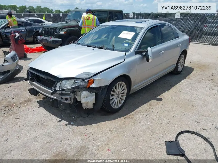 2008 Volvo S80 3.2 VIN: YV1AS982781072239 Lot: 42586937