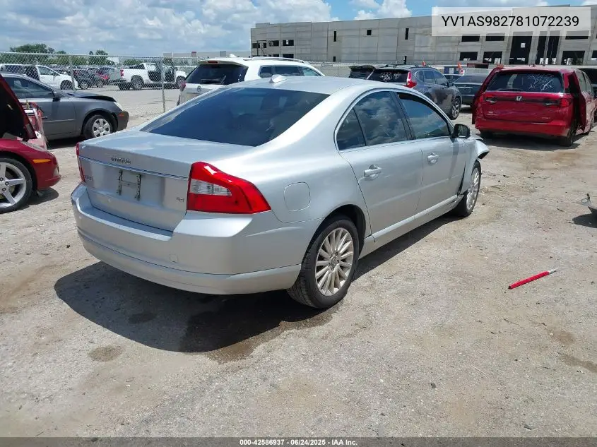 2008 Volvo S80 3.2 VIN: YV1AS982781072239 Lot: 42586937