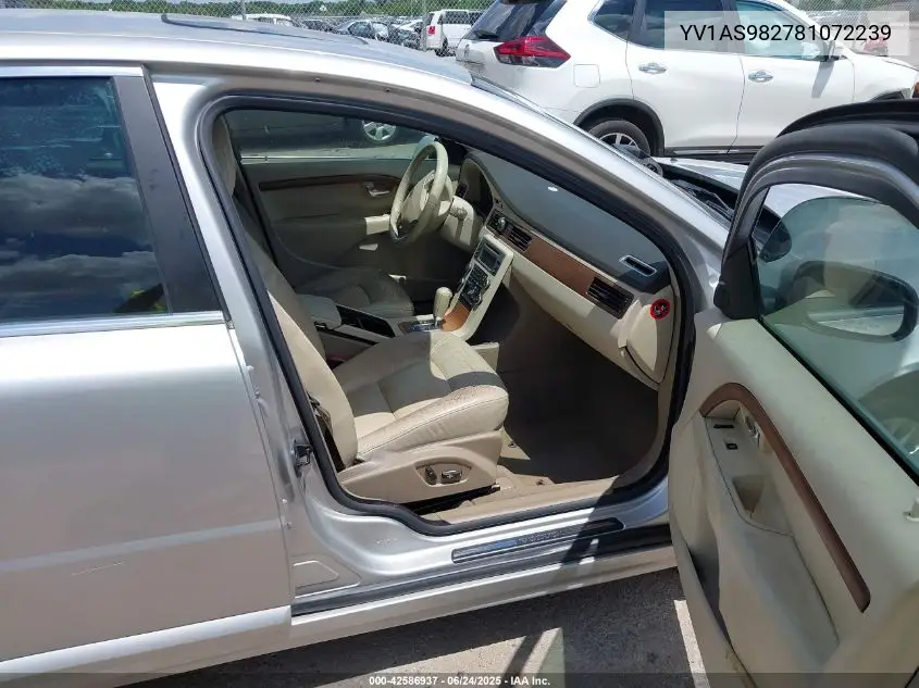 2008 Volvo S80 3.2 VIN: YV1AS982781072239 Lot: 42586937